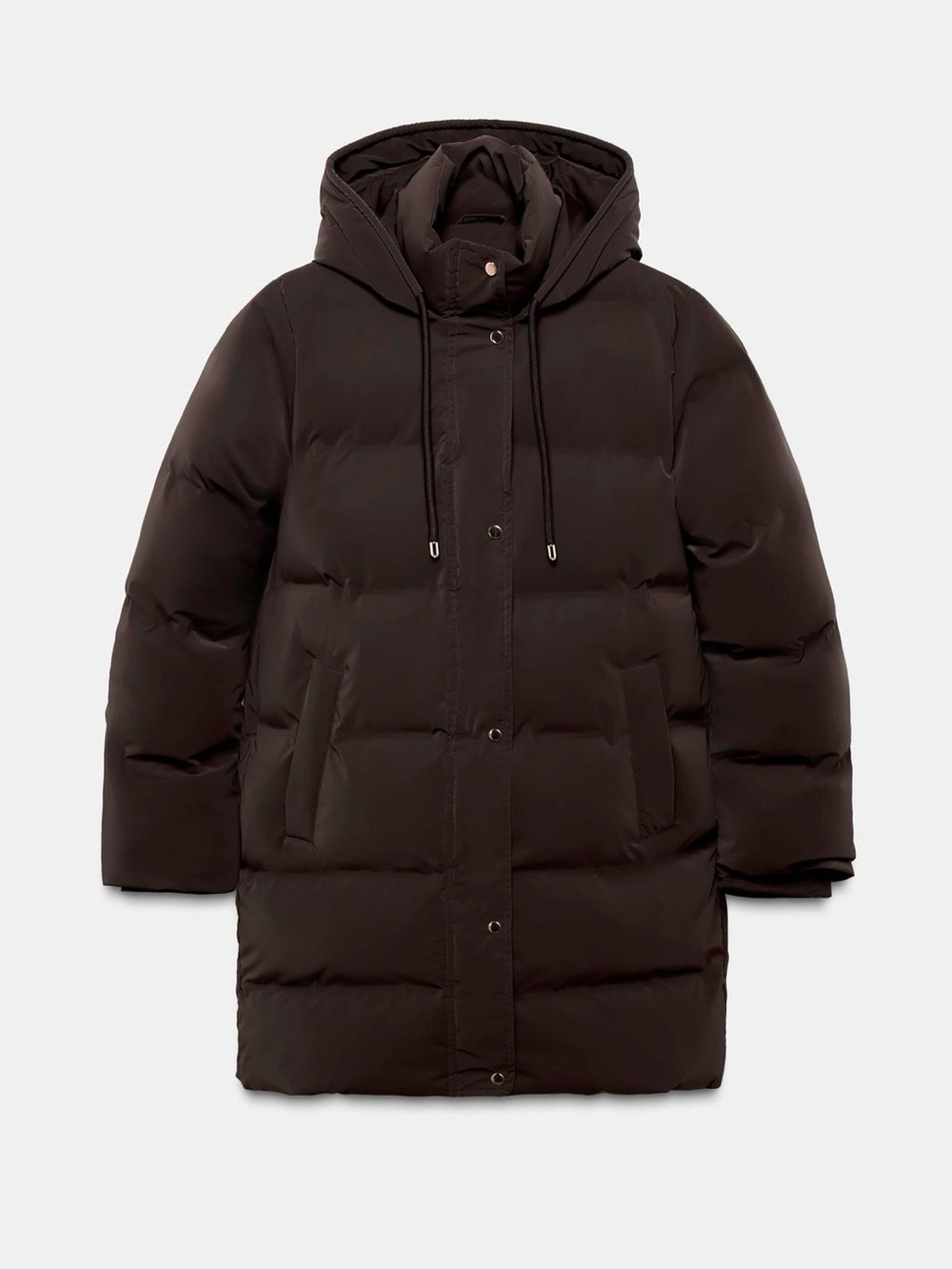 ZARA WINDPROOF RUBBERIZED SEMI-LONG ANORAK